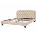 Beliani Cama com estrado Poliéster BORDEAUX 147x217 Bege