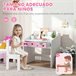 Secretéria e Cadeira para Crianças MDF AIYAPLAY 69x50 Rosa