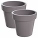 2x lofly plástico pote Cinza