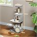 Arranhador para Gatos Melamina de Madeira e Sisal PawHut Cinza