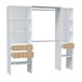 Pacote de móveis de quarto estilo nórdico Etnha em com cabeceira Branco/ Madeira