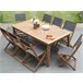 Beliani Conjunto de comedor CESANA Castanho