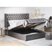 Beliani Cama com armazenamento Veludo LUBBON 210x217 Cinza