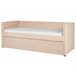 Beliani Cama com estrado Bouclé TROYES 99x213 Bege