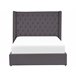 Beliani Cama com armazenamento Veludo LUBBON 170x217 Cinza