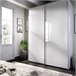 Armário 2 portas com efeito madeira Branco