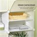 Armário Modular 12 Cubos PP e Aço HOMCOM Natural/ Branco