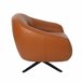 ANGEL CERDA Poltrona giratório em pele castanha Castanho