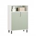 Armário de casa de banho de chão com 2 portas BZR138-GR SoBuy Verde