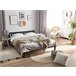 Beliani Cama com estrado Pinho FLORAC 167x208 Azul Marino