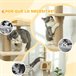 Arranhador para Gatos Aglomerado, Pelúcia e Juta PawHut Cru
