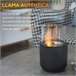 Lareira de Bioetanol Concreto, Vidro Borossilicato Alto HOMCOM Preto