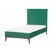 Beliani Cama Veludo BAYONNE 101x212 Branco/ Bege