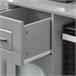 Aparador de cozinha com rodas 3 portas e 1 gaveta FSB78-HG SoBuy Cinza Claro