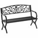 Banco de Jardim Ferro Outsunny 127x60 Preto