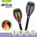 Pack 4 de jogo solar de efeito de chama Aktive Tech Preto