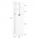 Armário alto de banho com 1 cesto e 2 prateleiras BZR123-W SoBuy Branco