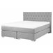 Beliani Cama continental Poliéster DUCHESS 171x211 Cinza Claro