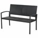 Banco Jardim Vime PE, Aço Outsunny 122x60 Preto