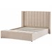 Beliani Cama com estrado Veludo NOYERS 190x247 Bege