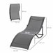 2 espreguiçadeiras dobráveis Aluminum, Texteline Outsunny Cinza