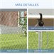 Canil de Exterior Aço galvanizado, tecido Oxford PawHut Prata