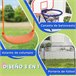 Baloiço para Crianças Aço, Polietileno Outsunny Multicor