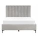 Beliani Cama con almacenaje Terciopelo SEZANNE 150x215 Azul Marino