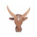 Beliani Figura de pared BULL HEAD Castanho