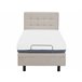Beliani Cama com estrado Poliéster DUKE 92x216 Bege