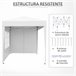 Tenda Dobrável Aço e Tecido de Oxford Outsunny 200x200 Branco