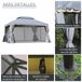 Pérgola Alumínio e Poliéster Outsunny 290x390 Cinza