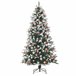 Árvore de Natal PVC, PE, Aço HOMCOM, casa - natal Verde