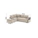 Sofá de canto ELTONEL com cama  Camel
