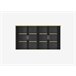 Set de 2 Leds quadrados SEQUOIA Preto