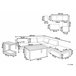 Beliani Conjunto lounge MESSINA Branco
