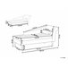 Beliani Chaise longue à direita Veludo PESSAC Azul/ Verde