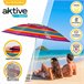 Guarda-sol de praia teto ventilado + proteção UV50 Aktive Beach Multicor
