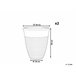 Beliani Conjunto de 2 vasos para plantas KATALIMA Cinza