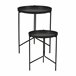 Well Home Conjunto de 2 mesas laterais Preto