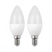 Pack 2 Lâmpadas Vela LED 7hSevenOn Premium Branco
