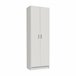 Armário multiuso com 2 portas com efeito madeira 58 Branco