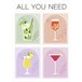 Gravura ALL YOU NEED 70x50cm marca MARCOMUEBLE Multicor