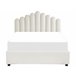 Beliani Cama com armazenamento Veludo VINCENNES 147x214 Branco/ Bege