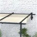 Pérgola de Parede Aço e Poliéster Outsunny 297x297 Cru