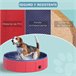Piscina para animais de estimação PVC, placa de madeira PawHut Vermelho