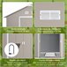 Abrigo e Jardim Metálico Aço galvanizado e PP Outsunny 386 Cinza Claro