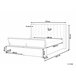 Beliani Cama com estrado Veludo NOYERS 170x247 Azul Marino