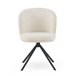 Pacote com 4 cadeiras estofadas em tweed Branco