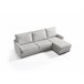 Chaise longue com cama AVA reversível 3 lugares cinza Cinza